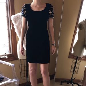 Vintage AJ Bari black believer dress with sequins
